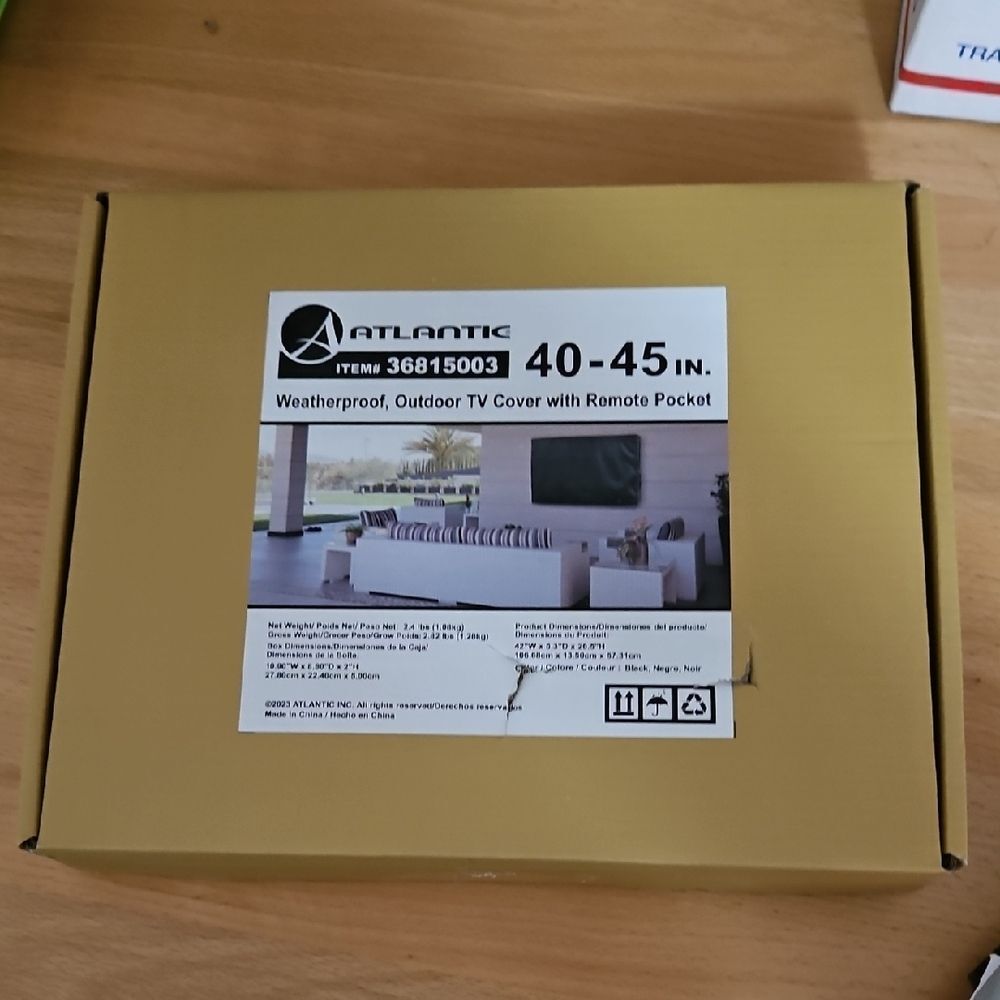 Weatherproof Outdoor TV Cover - Black